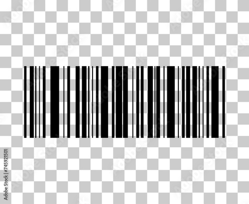 Barcode vector icon. Bar code for web flat design. Isolated illustration