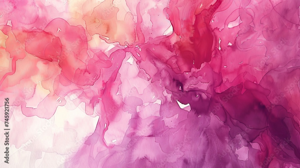 Soft Watercolor Wash in Pink Hues with Fluid Blending