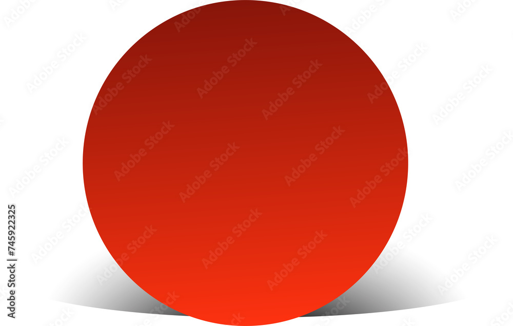 Circle red paper and shadow. Decoration design Circle red paper and shadow. Decoration design