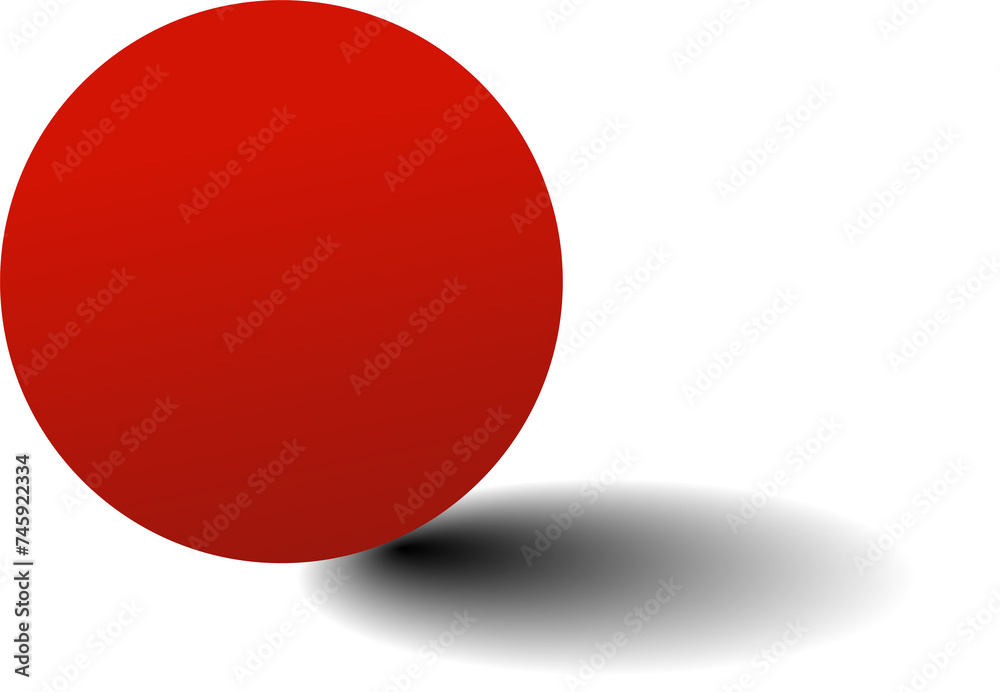 Circle red paper and shadow. Decoration design Circle red paper and shadow. Decoration design