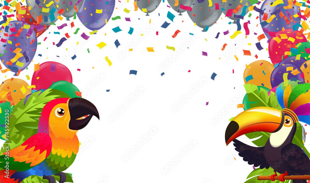 balloons carnival and festival Vector abstract holiday illustration with Party for poster, banner or background, anniversary, Brazilian, hornbill brazil, hornbill 