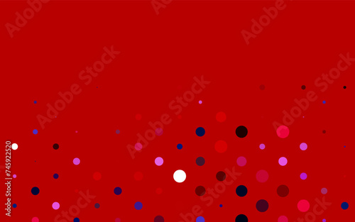 Light Blue  Red vector backdrop with dots.