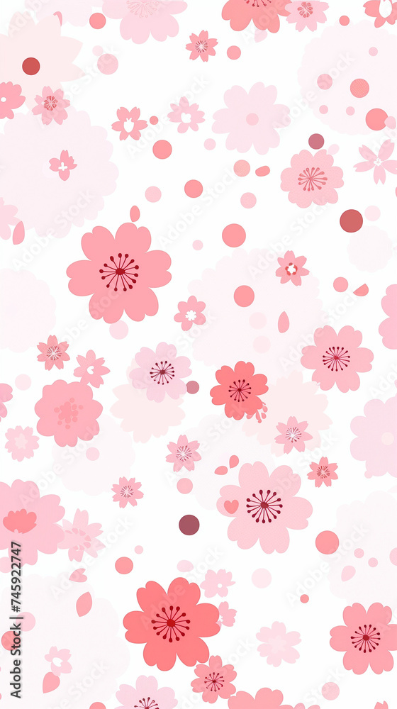 Cherry blossom isolated on white. AI generated art illustration.