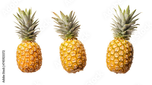 Pineapple Slice Isolated on Transparent Background for Creative Designs and Healthy Snack Concepts