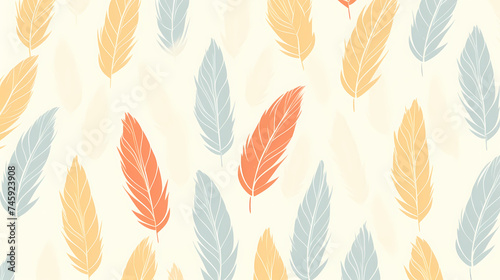 Abstract botanical art background vector, natural hand drawn pattern design