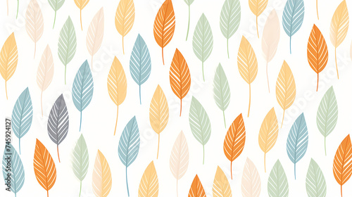 Abstract botanical art background vector, natural hand drawn pattern design