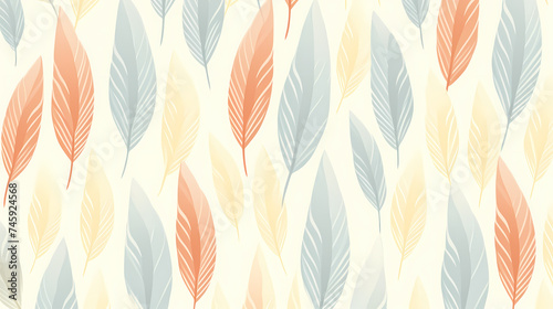 Abstract botanical art background vector, natural hand drawn pattern design