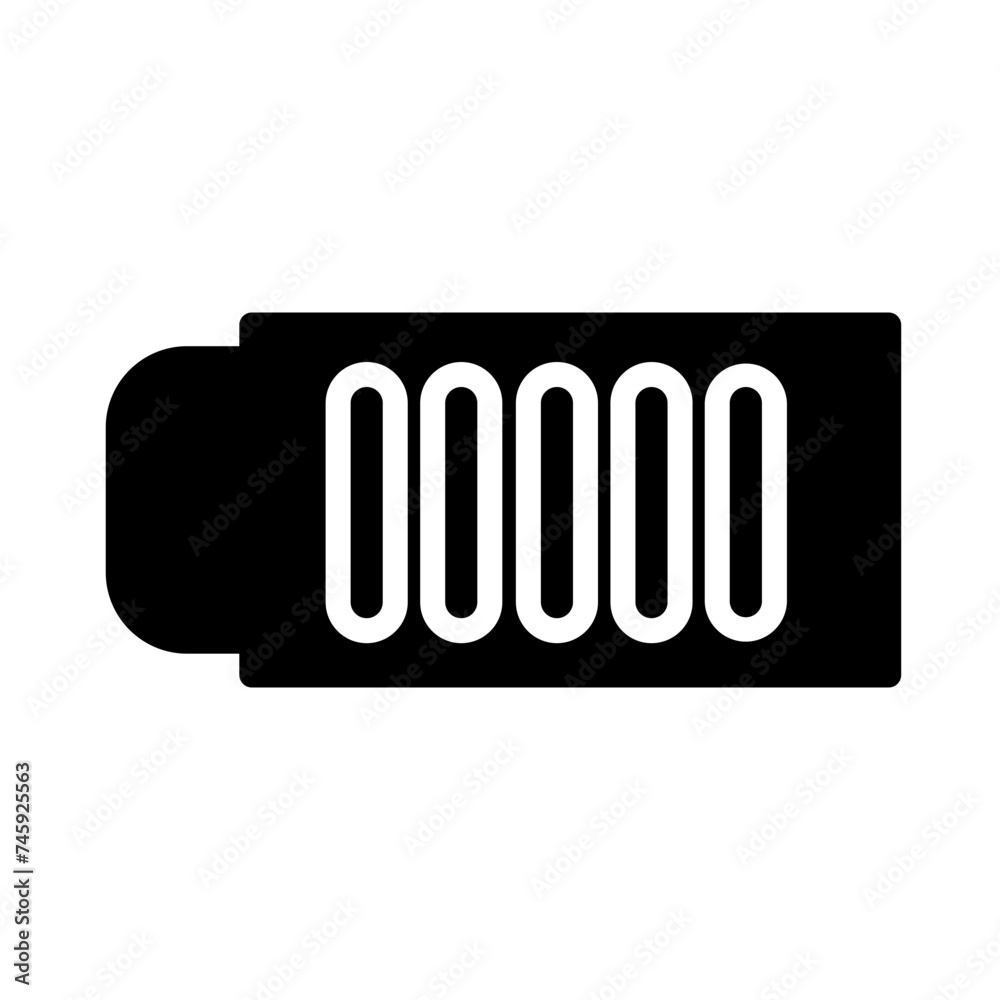 Eco Electric Energy Glyph Icon