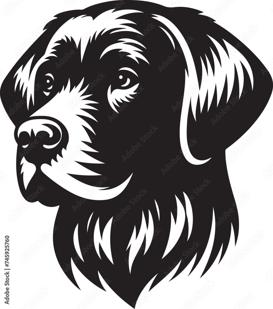 Dog head silhouette vector artwork Dog head silhouette vector artwork