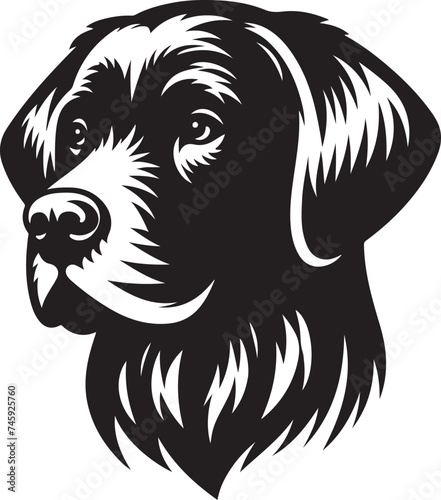 Wallpaper Mural Dog head silhouette vector artwork Torontodigital.ca