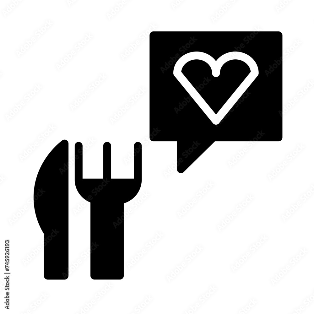 Diet Dinner Food Glyph Icon Diet Dinner Food Glyph Icon