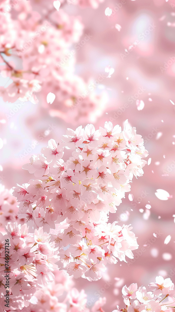 Cherry blossom isolated on white. AI generated art illustration. Cherry blossom isolated on white. AI generated art illustration.