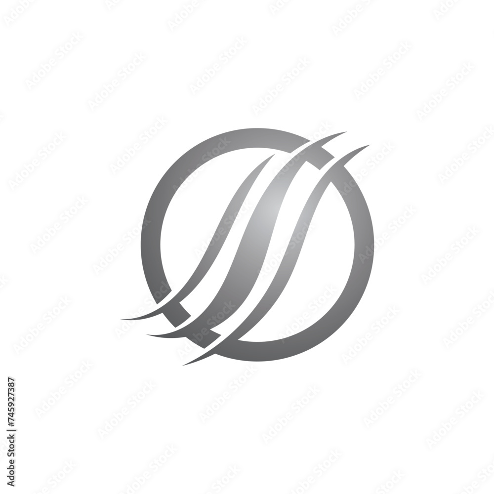 Hair wave logo icon vector