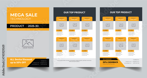 Mega Sale Product Catalog Template design layout