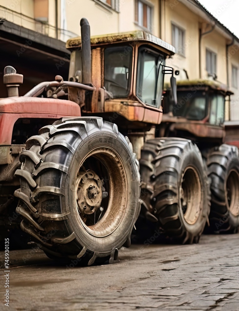 Farmers with their tractors region take part in a protest against a new regional government plan Farmers with their tractors region take part in a protest against a new regional government plan