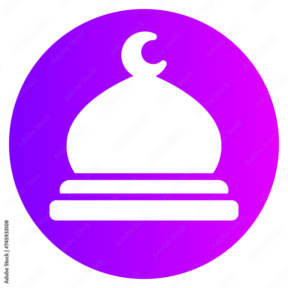 mosque gradient icon mosque gradient icon
