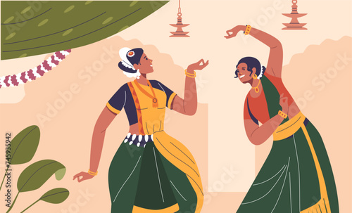 Indian Women Dances Showcase Grace, Storytelling And Cultural Diversity. Expressive Hand Gestures, Intricate Footwork