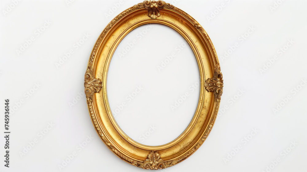 Oval wooden, golden empty frame
Oval wooden, golden empty frame