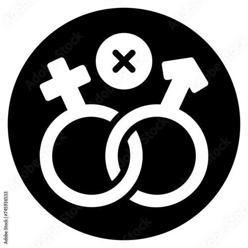 no sex glyph icon