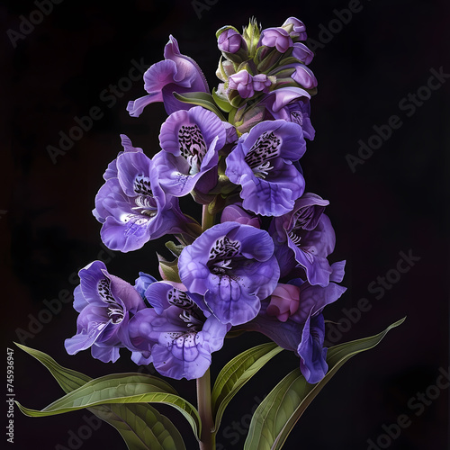 Realistic Angelonia Flower Portrait photo