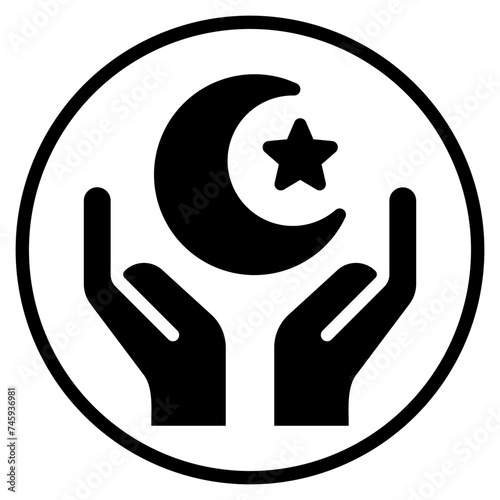 praise glyph icon