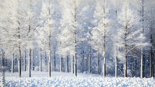 Wallpaper Mural Background with winter forest
 Torontodigital.ca