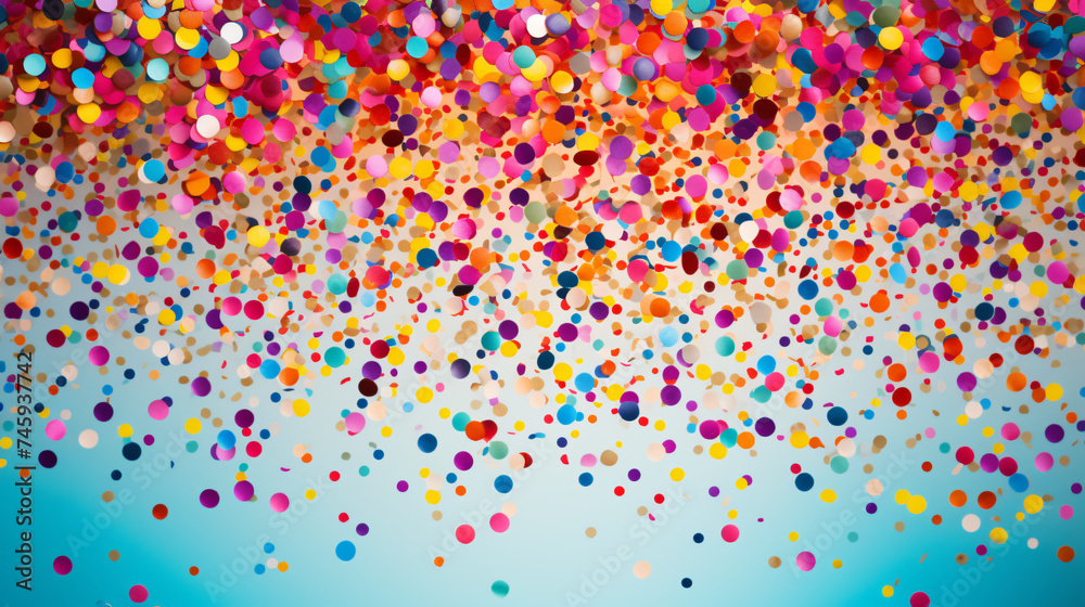 Colorful confetti sprinkles textured background.