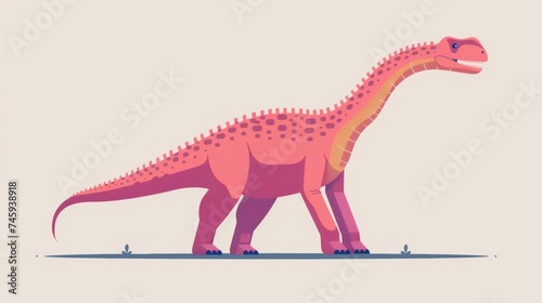 Illustration of Cute Turiasaurus