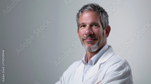 professional portrait of a doctor against a white background © Владимир Германович