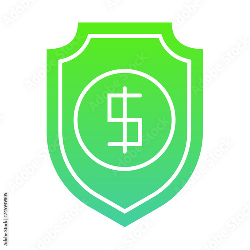 Money Protection Flat Gradient Style