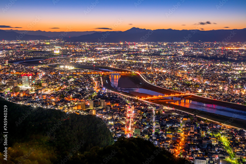 岐阜県　金華山からの夜景