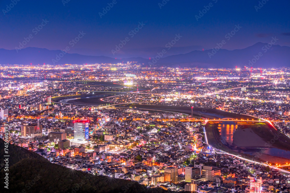 岐阜県　金華山からの夜景