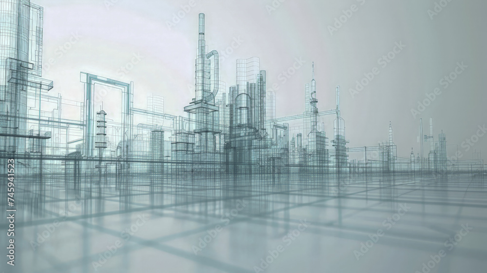 industrial, factory, refinery, technology, oil, gas