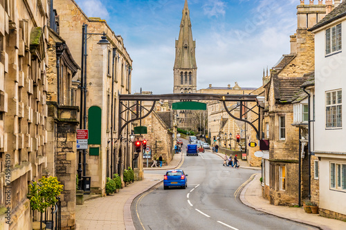 Quadro su tela A view down the High Street from Saint Martins Church in the town of Stamford, L