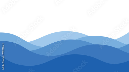 Blue ocean wave background wallpaper vector image. Illustration of graphic wave design for backdrop or presentation