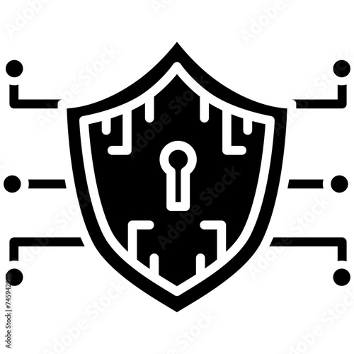 Cyber Security Icon. Protection internet