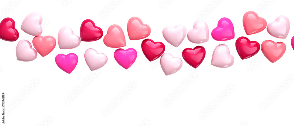 garland of red hearts garland of red hearts