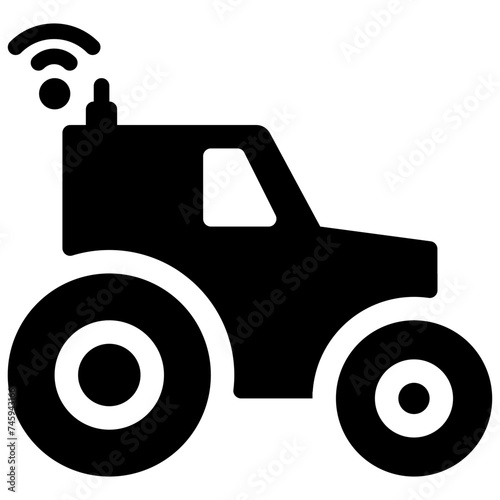 iot truck glyph style icons