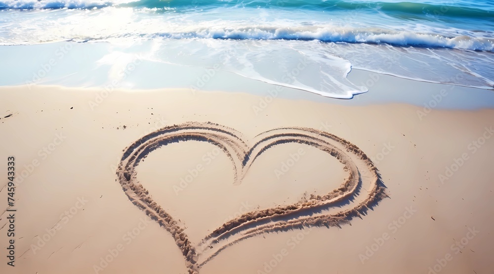Obraz premium a postcard for a beach holiday, an advertising brochure of a seaside resort, summer, sun, sea, ocean
