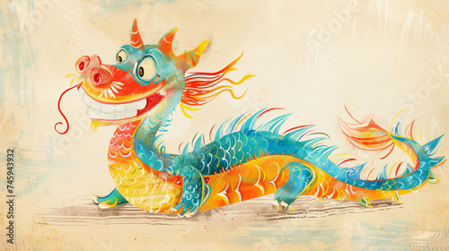 A cute Chinese dragon © imlane