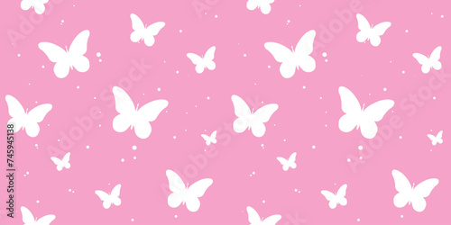 Photography modern butterfly, seamless pattern
