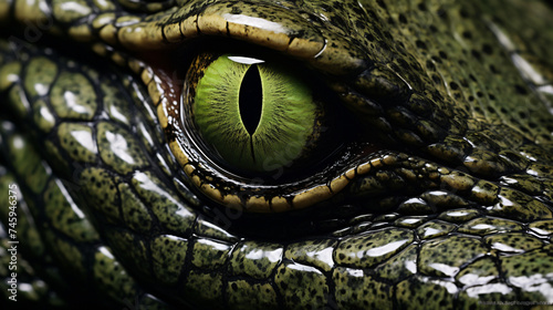 Crocodile alligator close up.