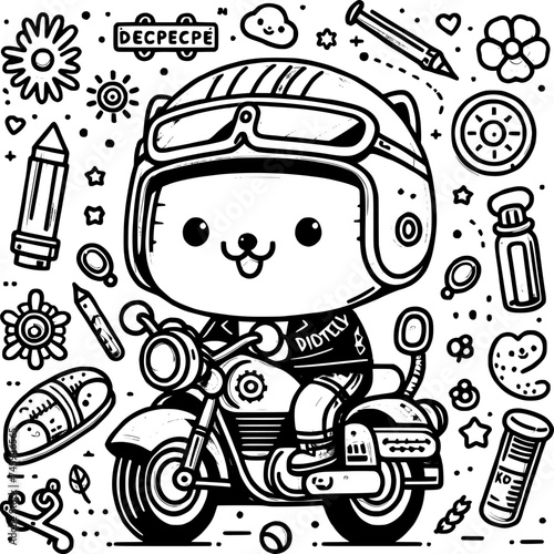 Kid on a motorcycle