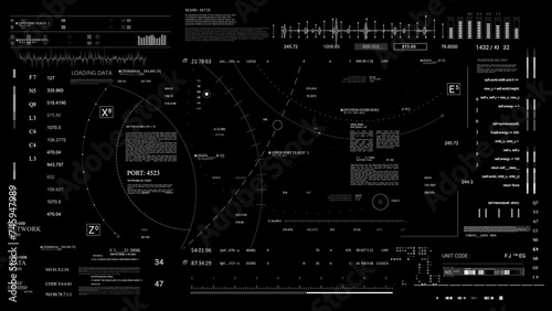 White lines on black background create an intricate pattern