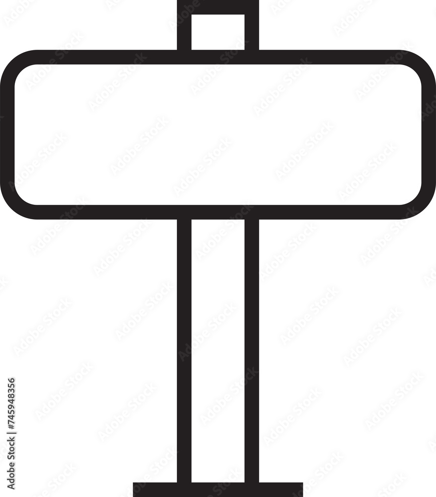 Fototapeta premium Guidepost Icon Illustration