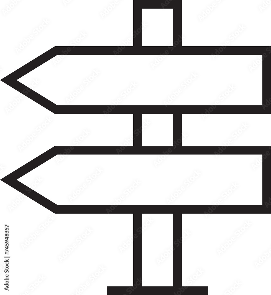 Guidepost Icon Illustration Guidepost Icon Illustration