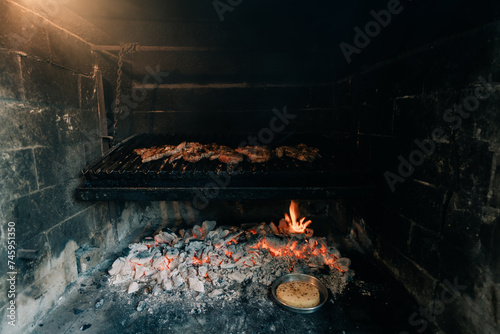 Typical Argentinian barbecue or asado.