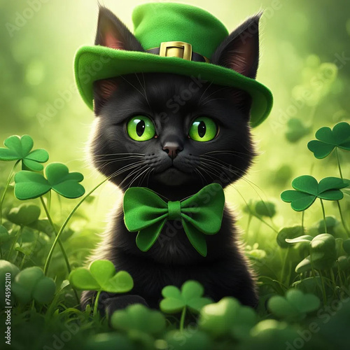 St Patricks Day Cat