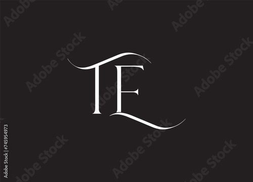 Alphabet letters Initials Monogram logo TE, ET, T and E, Alphabet Letters TE minimalist logo design