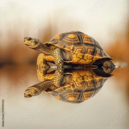 World Wetlands Day | A Serene Tortoise Soaks Up the Warmth of a Wetland Sunset